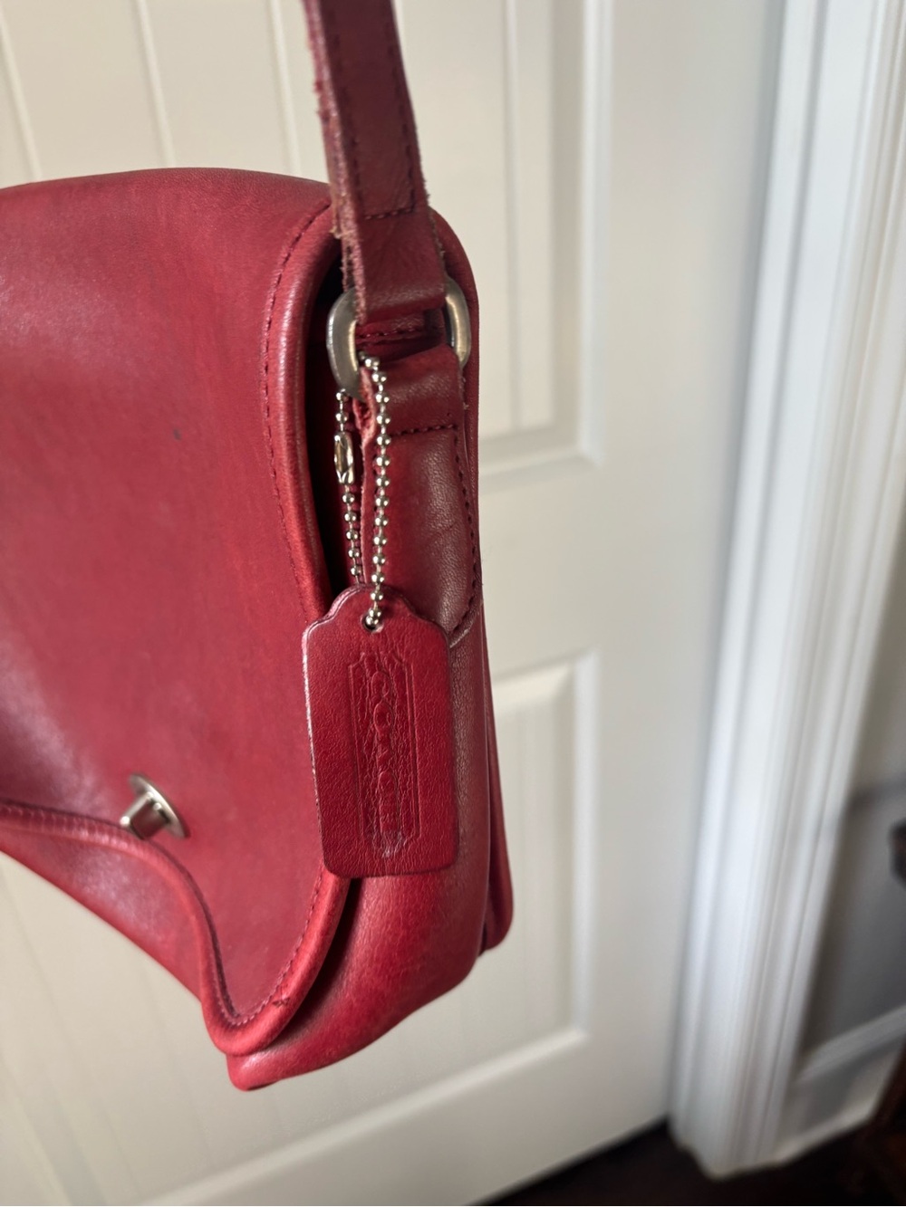 Coach vintage legacy red crossbody purse 9076 - Picture 7 of 10